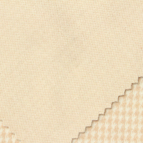 Beige Houndstooth Jacquard, Viscose-Poly