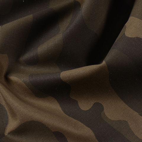 Brown Camo Woven, Poly-Cotton