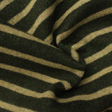 Dark Green Stripes Interlock Knit, Poly-Acrylic — photo 2