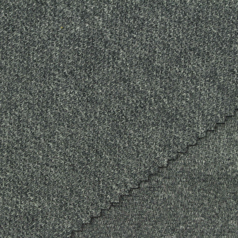 Heathered Grey Marl Interlock Knit, Polyester, 250 gsm
