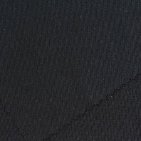 100% Cotton Interlock Knit Fabric, 195 gsm — Black