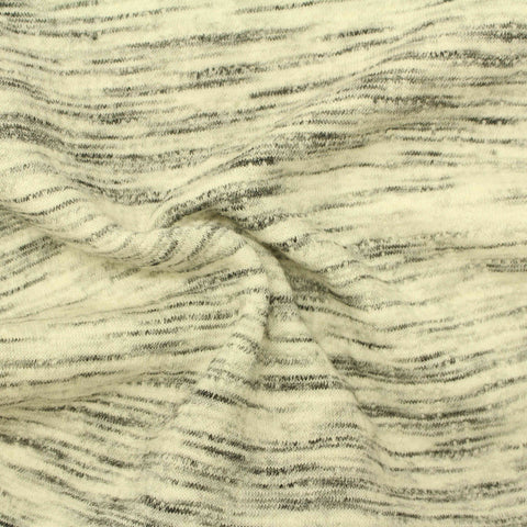 Cream Marl French Terry, Poly-Cotton, 243 gsm
