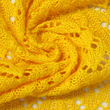 Yellow Openwork Pointelle Knit, Polyester — photo 2