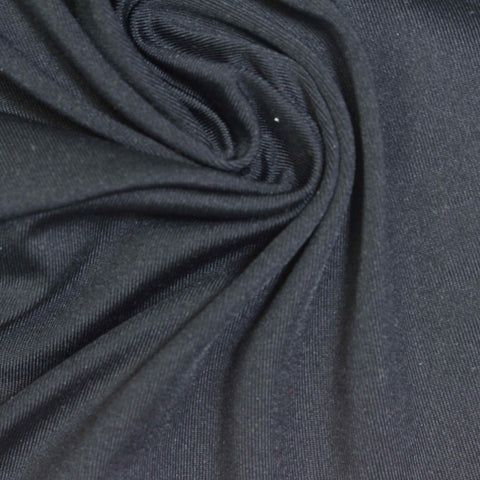 Polyester Stretch Milk Silk Knit Fabric, 190 gsm, 406 cm — Navy
