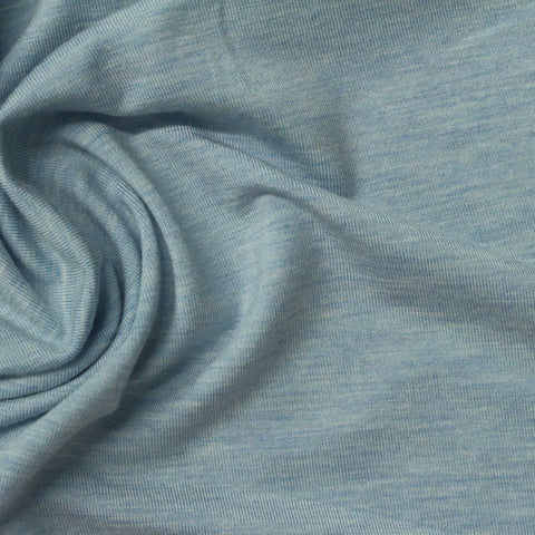 Light Blue Marl Jersey Knit, Viscose, 260 gsm