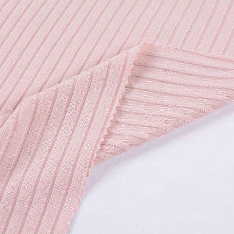 Light Pink Rib Knit, Viscose
