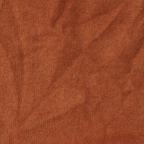 Brushed Polyester Viscose Stretch Chunky Knit Fabric, 200 gsm, 165 cm — Orange