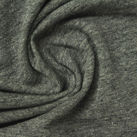 Heather Grey Marl French Terry, Poly-Cotton, 230 gsm