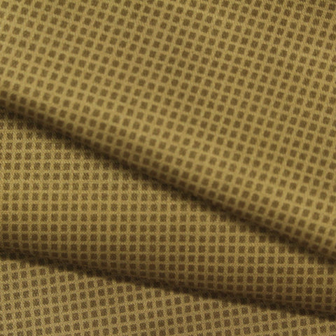 Khaki Tone-on-Tone Grid Jacquard, Cotton