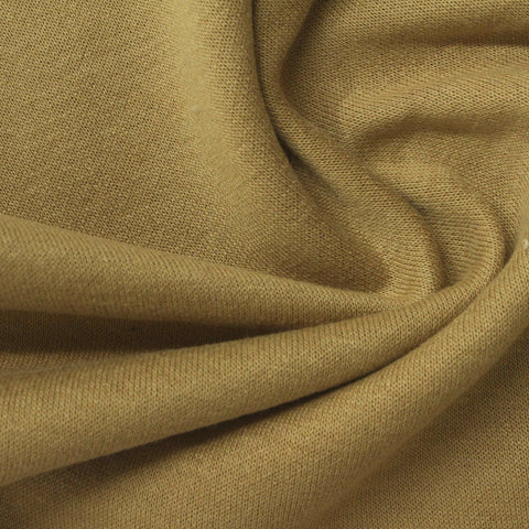 Khaki French Terry, Cotton-Poly