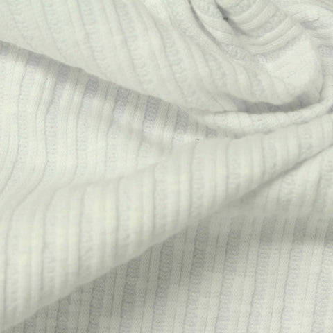Jacquard Cotton Polyester Knit Fabric, 240 gsm, 120 cm — White
