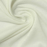 Slub 100% Polyester Chunky Knit Fabric, 200 gsm, 162 cm — White — photo 2