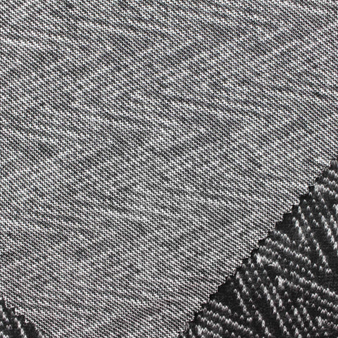 Black Zigzag Jacquard, Viscose-Poly