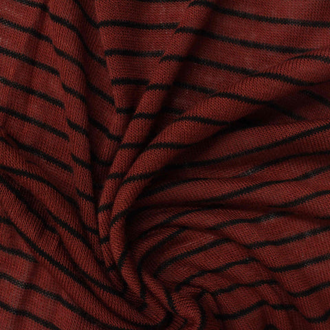 Black Horizontal-Stripe Knit, Viscose, 115 gsm, 140 cm, ref EF-218436