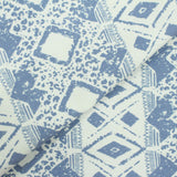 Blue Geometric-Diamond Bengaline, Viscose-Nylon — photo 2