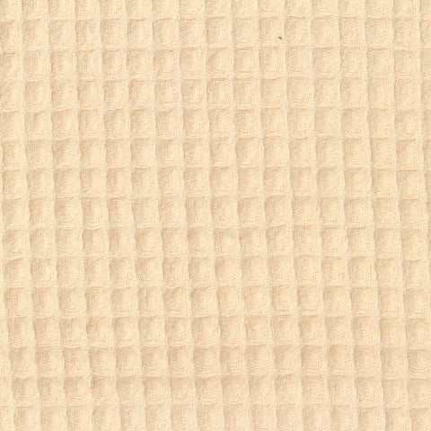 100% Cotton Waffle Knit Fabric, 180 gsm, 135 cm — Beige
