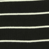 Black Stripes Rib Knit, Viscose — photo 2