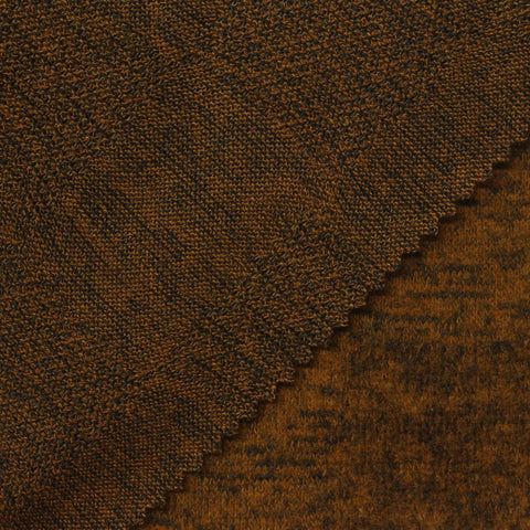 Brown Marl Chunky Knit, Viscose-Poly, 190 gsm, 160 cm