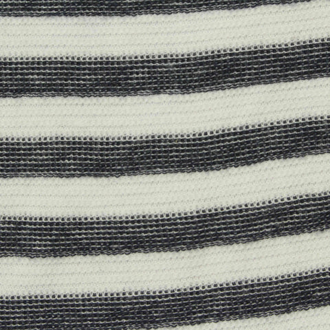 Dark Blue Stripes Chunky Knit, Poly-Cotton