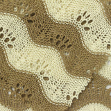 Cream Stripes Pointelle Knit, Poly-Cotton — photo 2