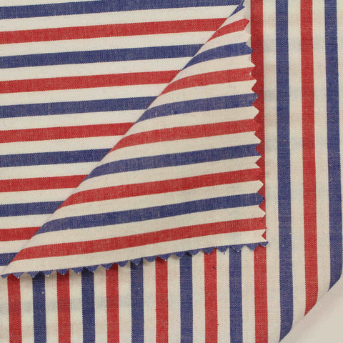 Red Horizontal-Stripe Woven, Cotton, 108 gsm