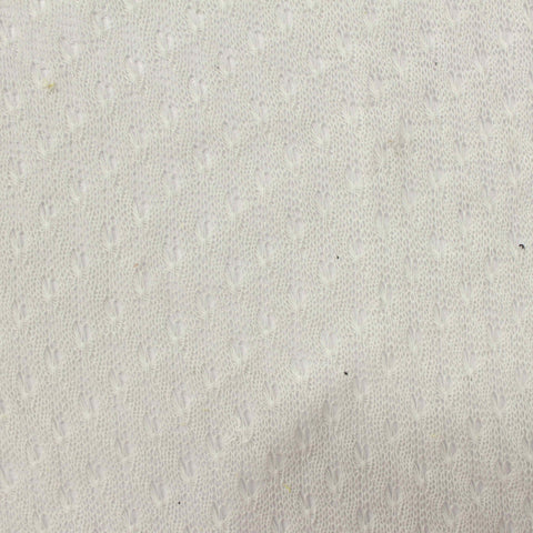 White Tone-on-Tone Leaf Chunky Knit, Polyester