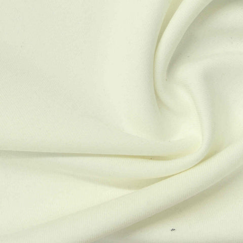 Off-White Interlock Knit, Cotton-Poly