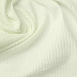 Cotton Modal Stretch Rib Knit Fabric, 230 gsm, 155 cm — Beige — photo 2