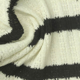 Off-White Horizontal-Stripe Rib Knit, Cotton-Poly — photo 2