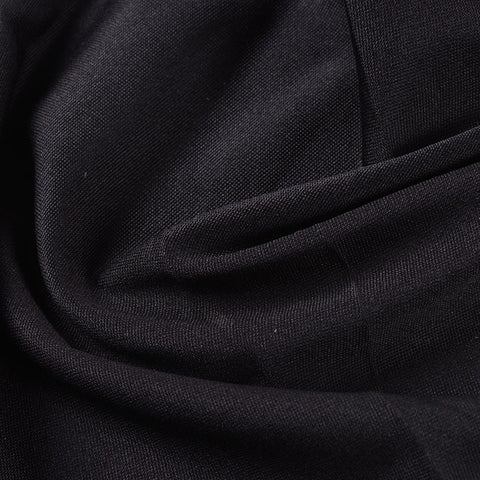 100% Polyester Jersey Knit Fabric, 125 gsm, 155 cm — Black