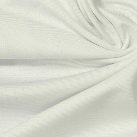 Brushed Polyester Stretch Milk Silk Knit Fabric, 190 gsm, 168 cm — White