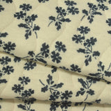 Cream Floral Scuba Knit, Polyester — photo 2