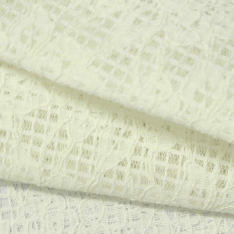 Cream Floral Crepe, Polyester