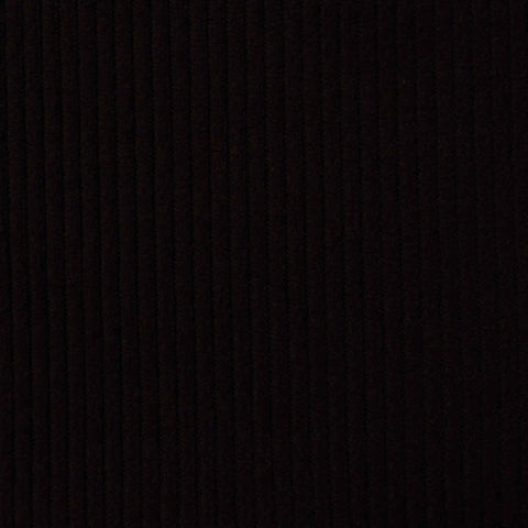 100% Polyester Rib Knit Fabric, 517 gsm, 180 cm — Black