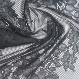 Black Floral Lace, Nylon-Spandex — photo 2