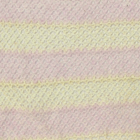 Pink Horizontal-Stripe Chunky Knit, Poly-Cotton, 171 gsm