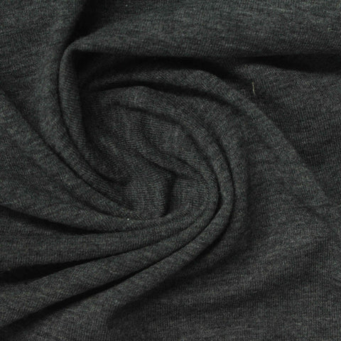 Dark Grey Marl Jersey Knit, Poly-Cotton, 180 gsm, 160 cm, ref EF-269054