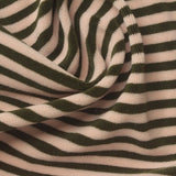 Pale Peach Horizontal-Stripe French Terry, Polyester — photo 2