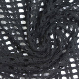 Plaid Polyester Stretch Knit Fabric, 240 gsm, 170 cm — Black — photo 2