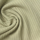 Polyester Viscose Stretch Rib Knit Fabric, 307 gsm, 155 cm — Green — photo 2