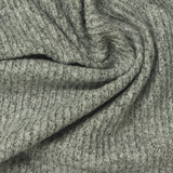 Grey Heather Rib Knit, Viscose-Poly — photo 2
