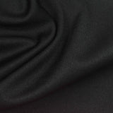 Polyester Stretch Linen-Look Fabric, 300 gsm, 165 cm — Black — photo 2