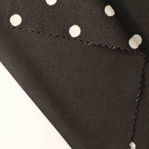 White Dots Linen-Look, Polyester, 215 gsm