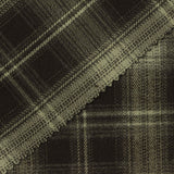 Olive-Green Plaid Woven, Poly-Viscose — photo 2
