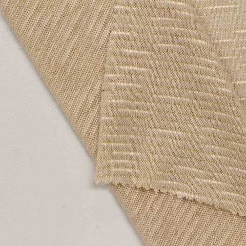 Beige Marl Jersey Knit, Viscose-Poly, 180 gsm