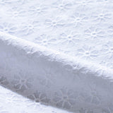 White Tone-on-Tone Floral Jacquard, Cotton — photo 2