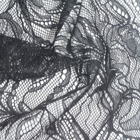 Charcoal Floral Lace, Nylon