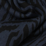 Black Zebra French Terry, Cotton-Poly — photo 2