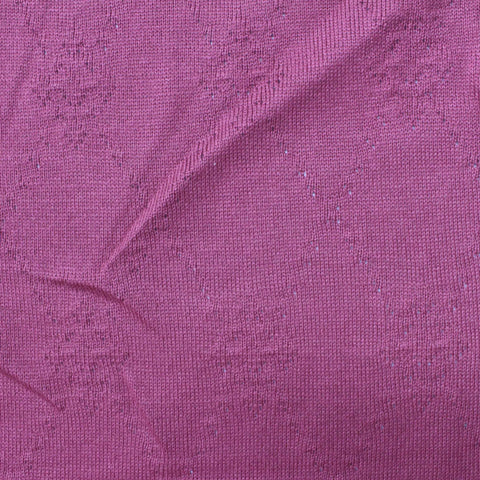 Purple Marl Pointelle Knit, Cotton-Modal