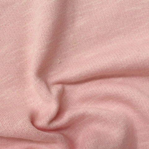 Pink Marl French Terry, Cotton-Poly, 220 gsm